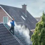pressure cleaning the roof