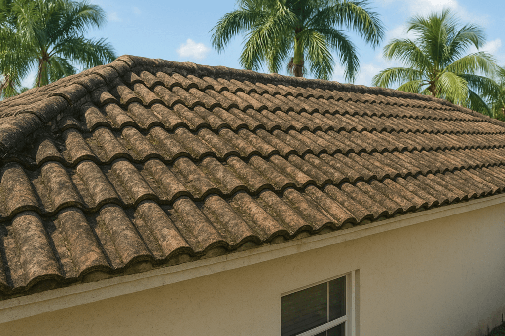 Before roof cleaning