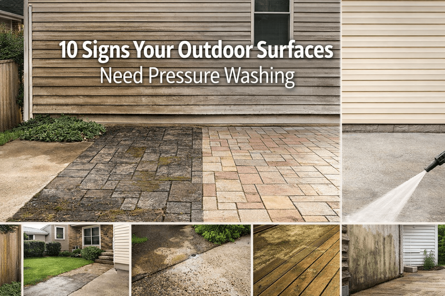 You are currently viewing 10 Signs Your Outdoor Surface Need Pressure Washing