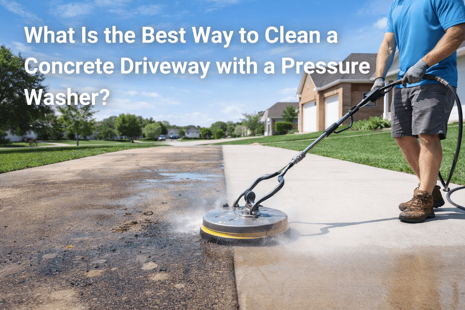 You are currently viewing What Is the Best Way to Clean a Concrete Driveway with a Pressure Washer?