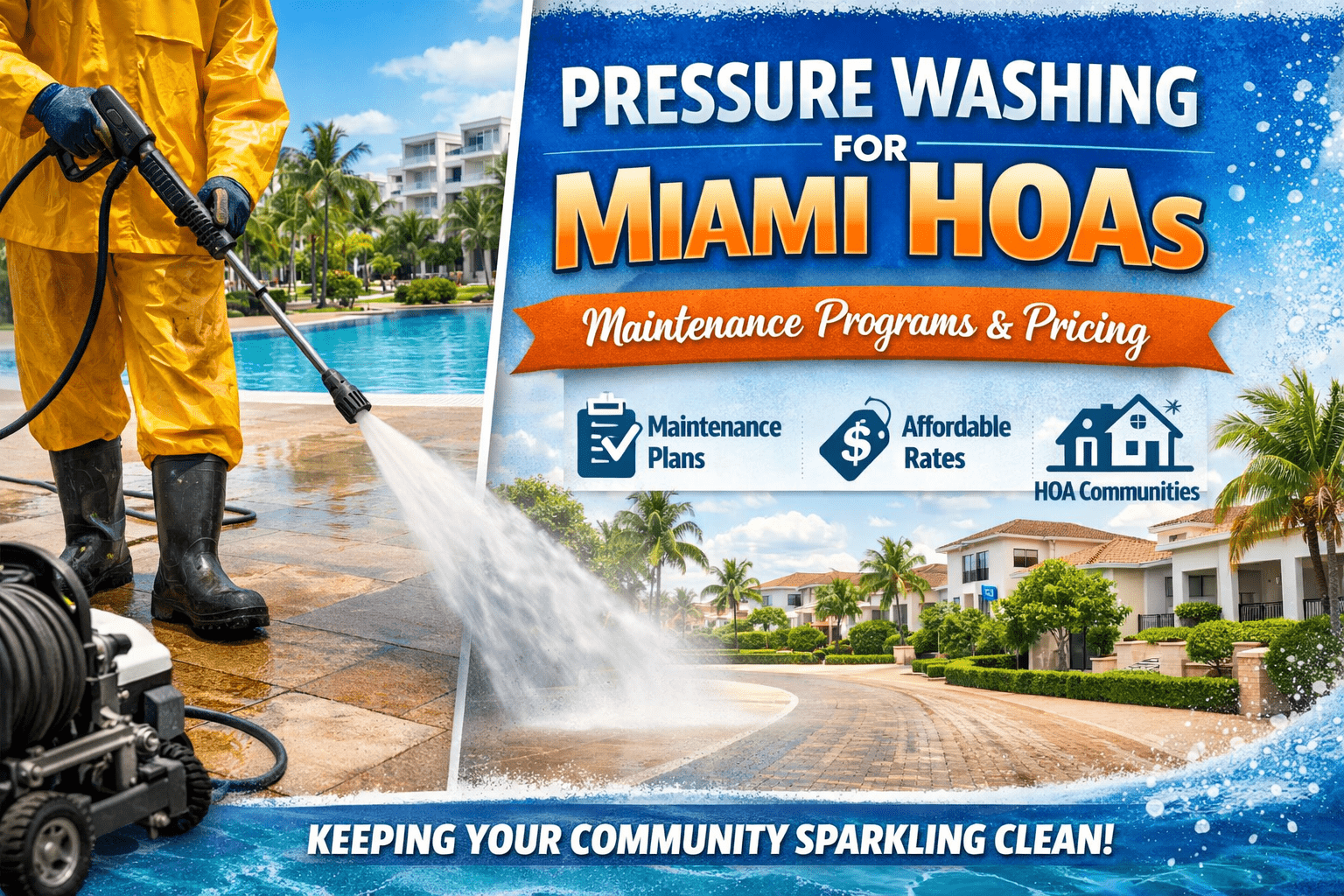 You are currently viewing Pressure Washing for Miami HOAs: Maintenance Programs and Pricing 