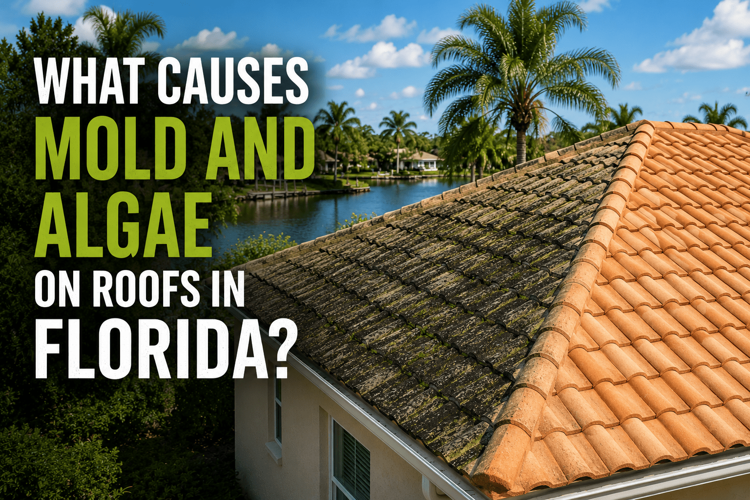 You are currently viewing What Causes Mold and Algae on Roofs in Florida?
