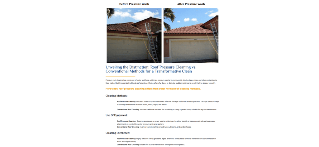 Roof Pressure Cleaning