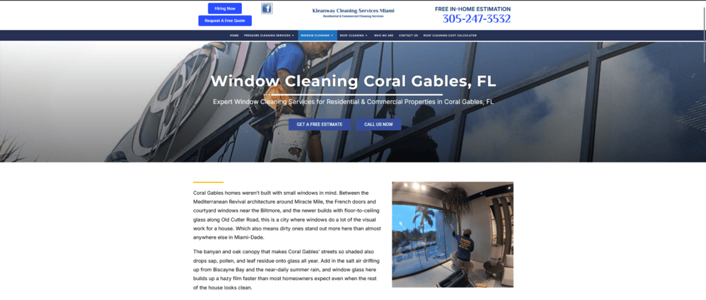 Window Cleaning Coral Gables
